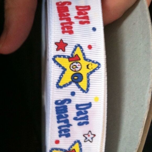 5/$20 grosgrain Ribbon 7/8” 5 yard 100 days smart - Picture 2 of 10